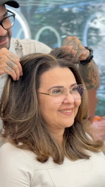 Resultado profissional realizado no salão